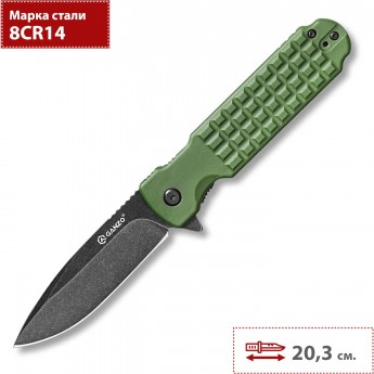 Нож GANZO G627-GR зеленый Нож GANZO G627-GR зеленый